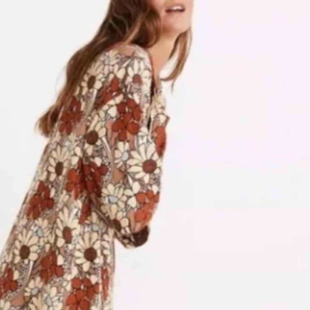 Madewell Lightestspun Cover Up Maxi Shirtdress in Daydream Floral